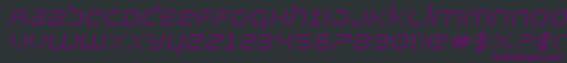 bytepoliceexpandital Font – Purple Fonts on Black Background