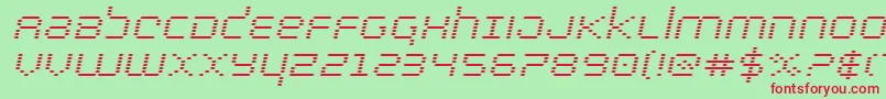 bytepoliceexpandital-fontti – punaiset fontit vihreällä taustalla