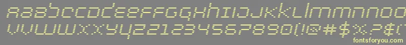 bytepoliceexpandital-fontti – keltaiset fontit harmaalla taustalla