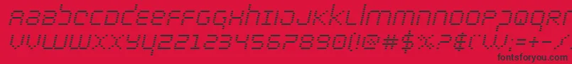 bytepoliceital Font – Black Fonts on Red Background