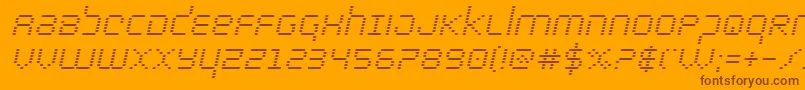 bytepoliceital Font – Brown Fonts on Orange Background