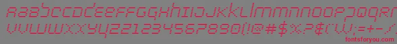 bytepoliceital Font – Red Fonts on Gray Background