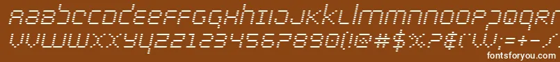 bytepoliceital Font – White Fonts on Brown Background