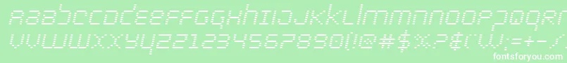 bytepoliceital Font – White Fonts on Green Background