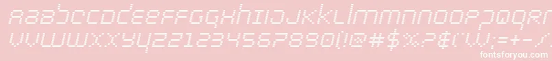 bytepoliceital Font – White Fonts on Pink Background