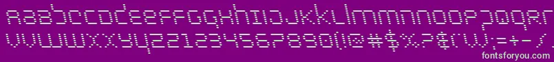 Czcionka bytepoliceleft – zielone czcionki na fioletowym tle