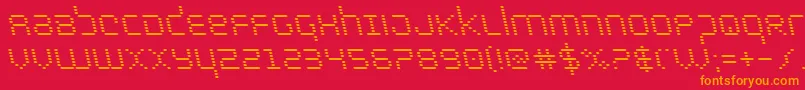 Шрифт bytepoliceleft – оранжевые шрифты на красном фоне