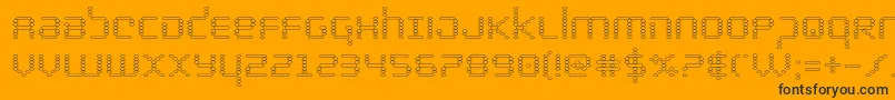 bytepoliceout-fontti – mustat fontit oranssilla taustalla