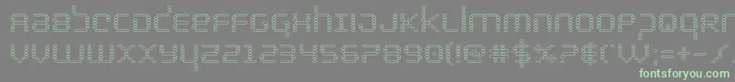 Шрифт bytepoliceout – зелёные шрифты на сером фоне