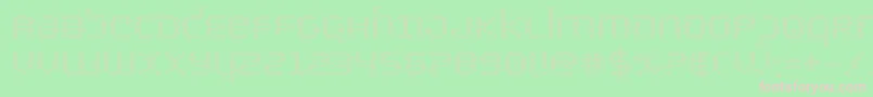 Czcionka bytepoliceout – różowe czcionki na zielonym tle