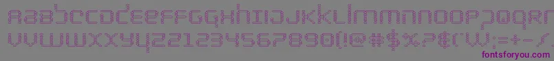 Шрифт bytepoliceout – фиолетовые шрифты на сером фоне