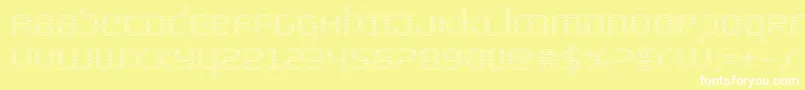 Шрифт bytepoliceout – белые шрифты на жёлтом фоне