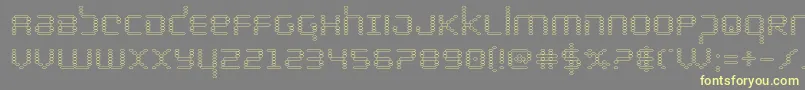Fonte bytepoliceout – fontes amarelas em um fundo cinza
