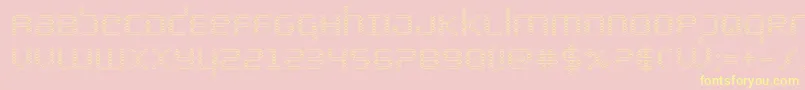 bytepoliceout-Schriftart – Gelbe Schriften auf rosa Hintergrund