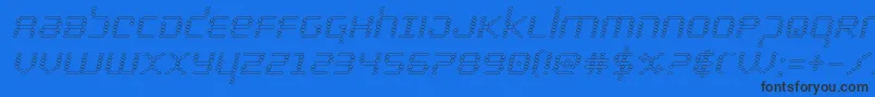 bytepoliceoutital Font – Black Fonts on Blue Background