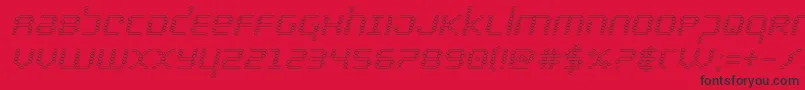 bytepoliceoutital Font – Black Fonts on Red Background