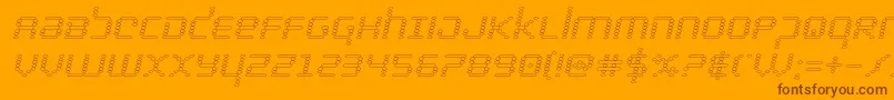 bytepoliceoutital Font – Brown Fonts on Orange Background