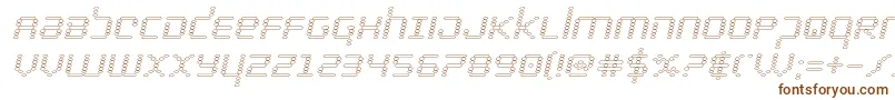 bytepoliceoutital Font – Brown Fonts on White Background