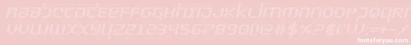 bytepoliceoutital Font – White Fonts on Pink Background