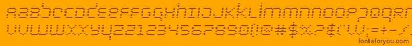 bytepolicesemital Font – Brown Fonts on Orange Background