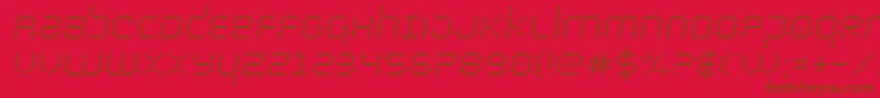 bytepolicesemital Font – Brown Fonts on Red Background