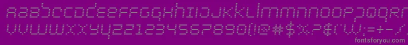 bytepolicesemital Font – Gray Fonts on Purple Background