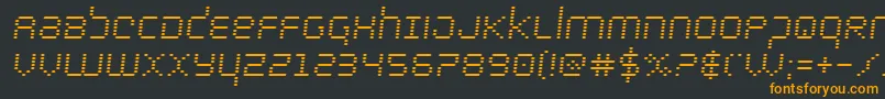 Шрифт bytepolicesemital – оранжевые шрифты на чёрном фоне