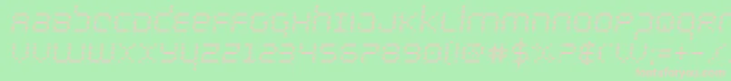 bytepolicesemital Font – Pink Fonts on Green Background