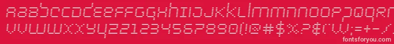 bytepolicesemital Font – Pink Fonts on Red Background