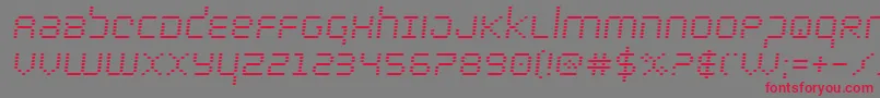 Fonte bytepolicesemital – fontes vermelhas em um fundo cinza