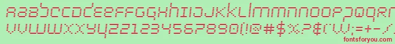 bytepolicesemital Font – Red Fonts on Green Background