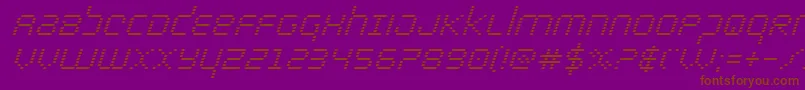 bytepolicesuperital Font – Brown Fonts on Purple Background