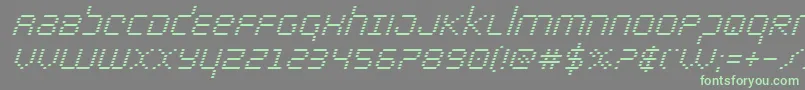 bytepolicesuperital-fontti – vihreät fontit harmaalla taustalla