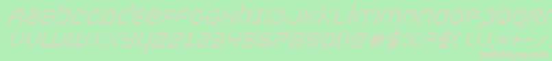 bytepolicesuperital Font – Pink Fonts on Green Background