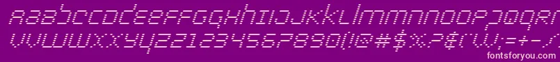 bytepolicesuperital Font – Pink Fonts on Purple Background