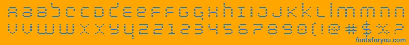 bytepolicetitle Font – Blue Fonts on Orange Background