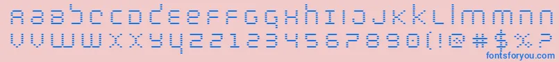 フォントbytepolicetitle – ピンクの背景に青い文字