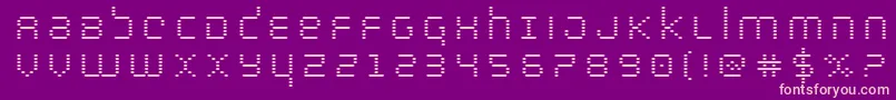 bytepolicetitle-Schriftart – Rosa Schriften auf violettem Hintergrund