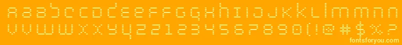 bytepolicetitle Font – Yellow Fonts on Orange Background