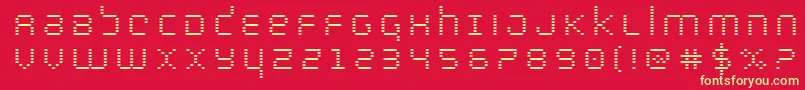 bytepolicetitle Font – Yellow Fonts on Red Background