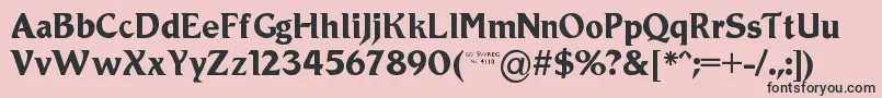 Roamic-Schriftart – Schwarze Schriften auf rosa Hintergrund