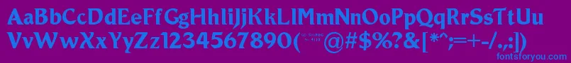 Шрифт Roamic – синие шрифты на фиолетовом фоне