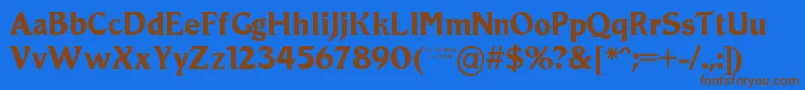 Шрифт Roamic – коричневые шрифты на синем фоне