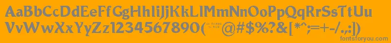Roamic Font – Gray Fonts on Orange Background