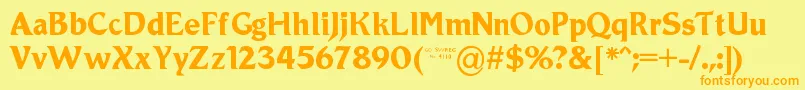 Шрифт Roamic – оранжевые шрифты на жёлтом фоне