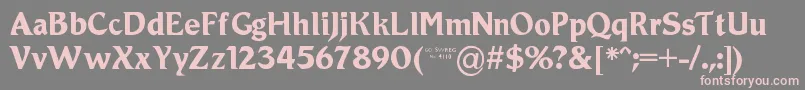 Шрифт Roamic – розовые шрифты на сером фоне