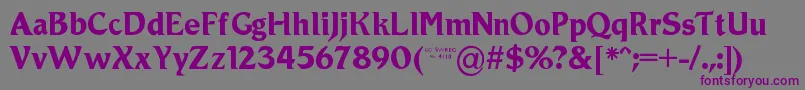 フォントRoamic – 紫色のフォント、灰色の背景