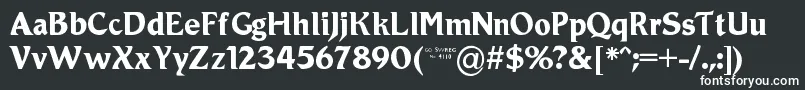 Шрифт Roamic – белые шрифты на чёрном фоне