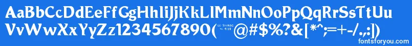 Шрифт Roamic – белые шрифты на синем фоне
