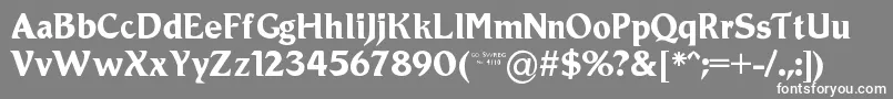 Шрифт Roamic – белые шрифты на сером фоне